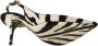 Dolce & Gabbana Zebra Print Slingback Heels Sandals Black Dames - Thumbnail 5