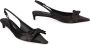 Dolce & Gabbana Zijden slingback pumps met strikdetail Black Dames - Thumbnail 6