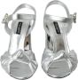 Dolce & Gabbana Zilver Lamsvacht Hakken Sandalen Schoenen Gray Dames - Thumbnail 2