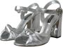 Dolce & Gabbana Zilver Lamsvacht Hakken Sandalen Schoenen Gray Dames - Thumbnail 3