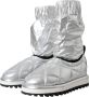 Dolce & Gabbana Zilver Metallic Logo Patch Mid-Calf Laarzen Gray - Thumbnail 3