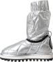 Dolce & Gabbana Zilver Metallic Logo Patch Mid-Calf Laarzen Gray Dames - Thumbnail 5