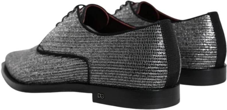 Dolce & Gabbana Zilveren Derby Formele Schoenen Gray Heren