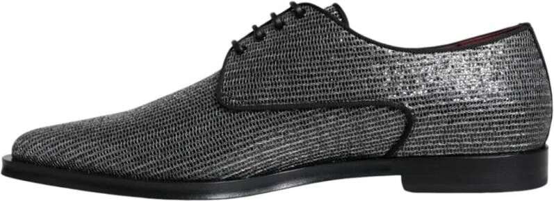 Dolce & Gabbana Zilveren Derby Formele Schoenen Gray Heren