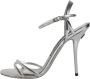 Dolce & Gabbana Zilveren Enkelband Leren Sandalen Gray Dames - Thumbnail 6