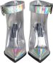 Dolce & Gabbana Zilveren Iridescent PVC Enkellaarzen met Gesp Gray Dames - Thumbnail 2