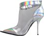 Dolce & Gabbana Zilveren Iridescent PVC Enkellaarzen met Gesp Gray Dames - Thumbnail 4