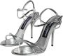 Dolce & Gabbana Zilveren Keira Leren Enkelband Sandalen Gray Dames - Thumbnail 3