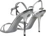 Dolce & Gabbana Zilveren Keira Leren Enkelband Sandalen Gray Dames - Thumbnail 4