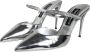 Dolce & Gabbana Zilveren Kristal Leren Instap Sandalen Gray Dames - Thumbnail 3