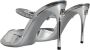 Dolce & Gabbana Zilveren Kristal Leren Instap Sandalen Gray Dames - Thumbnail 4