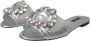 Dolce & Gabbana Zilveren Kristal Leren Platte Sandalen Gray Dames - Thumbnail 3