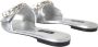 Dolce & Gabbana Zilveren Kristal Leren Platte Sandalen Gray Dames - Thumbnail 4