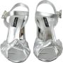 Dolce & Gabbana Zilver Lamsvacht Hakken Sandalen Schoenen Gray Dames - Thumbnail 10