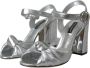 Dolce & Gabbana Zilver Lamsvacht Hakken Sandalen Schoenen Gray Dames - Thumbnail 11