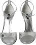 Dolce & Gabbana Zilveren Leren Enkelband Sandalen Gray Dames - Thumbnail 2