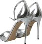 Dolce & Gabbana Zilveren Leren Enkelband Sandalen Gray Dames - Thumbnail 4