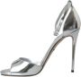 Dolce & Gabbana Zilveren Leren Enkelband Sandalen Gray Dames - Thumbnail 5