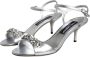 Dolce & Gabbana Zilveren Leren Enkelband Sandalen Gray Dames - Thumbnail 3