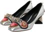 Dolce & Gabbana Zilveren Leren Hakken Pumps Schoenen Gray Dames - Thumbnail 3