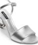 Dolce & Gabbana Zilveren leren hakken sandalen met logo Gray Dames - Thumbnail 4