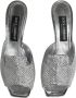 Dolce & Gabbana Zilveren Logo Hakken Slide Sandalen Gray Dames - Thumbnail 3