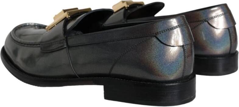 Dolce & Gabbana Zilveren Logo Instaploafers Gray Heren