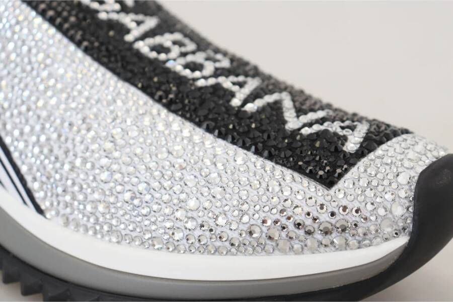 Dolce & Gabbana Zilveren Rhinestones Sorrento Sneakers Schoenen Gray Dames