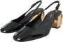 Dolce & Gabbana Zwart Goud Leren Verfraaide Slingback Schoenen Black Dames - Thumbnail 3