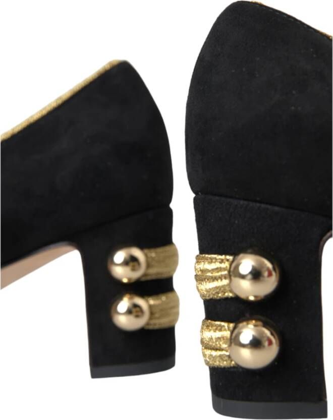 Dolce & Gabbana Zwart Goud Mary Janes Hakken Pumps Black Dames