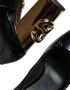 Dolce & Gabbana Zwart Goud Patentleren Logo Hakken Pumps Black Dames - Thumbnail 7