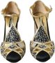 Dolce & Gabbana Zwarte Satijnen Kristal T-Strap Pumps Multicolor Dames - Thumbnail 8