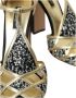 Dolce & Gabbana Zwarte Satijnen Kristal T-Strap Pumps Multicolor Dames - Thumbnail 12