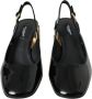 Dolce & Gabbana Zwart Goud Leren Verfraaide Slingback Schoenen Black Dames - Thumbnail 2