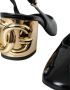 Dolce & Gabbana Zwart Goud Leren Verfraaide Slingback Schoenen Black Dames - Thumbnail 15