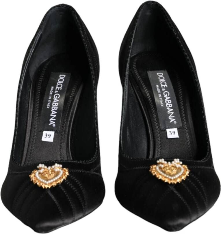 Dolce & Gabbana Zwart Hart Devotion Hakken Pumps Schoenen Black Dames