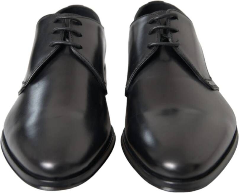 Dolce & Gabbana Zwart Leren Derby Formele Jurkschoenen Black Heren