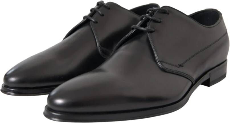 Dolce & Gabbana Zwart Leren Derby Formele Jurkschoenen Black Heren