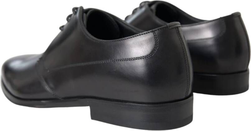 Dolce & Gabbana Zwart Leren Derby Formele Jurkschoenen Black Heren