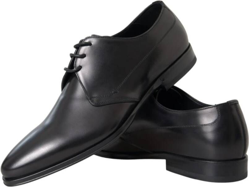 Dolce & Gabbana Zwart Leren Derby Formele Jurkschoenen Black Heren