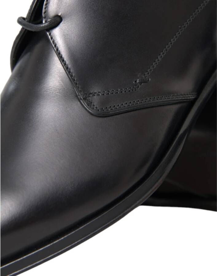 Dolce & Gabbana Zwart Leren Derby Formele Jurkschoenen Black Heren