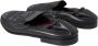 Dolce & Gabbana Zwart Logo Geborduurde Leren Loafer Heren Jurk Schoenen Black Heren - Thumbnail 4