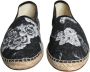 Dolce & Gabbana Zwart Wit Bloemen Espadrilles Schoenen Black Heren - Thumbnail 2