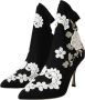 Dolce & Gabbana Zwart Wit Geborduurde Instaplaarzen Black Dames - Thumbnail 3