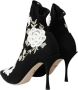 Dolce & Gabbana Zwart Wit Geborduurde Instaplaarzen Black Dames - Thumbnail 4