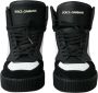 Dolce & Gabbana Zwart Wit Leren High Top Sneakers Black Heren - Thumbnail 3