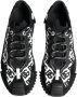 Dolce & Gabbana Zwart Wit Logo Veterschoenen Black Heren - Thumbnail 3