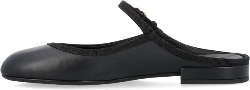 Dolce & Gabbana Zwarte Ballerina Muiltjes Elastische Band Platte Black Dames