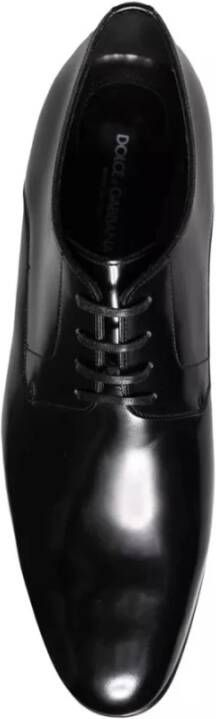 Dolce & Gabbana Zwarte Derby Heren Jurkschoenen van Kalfsleer Black Heren