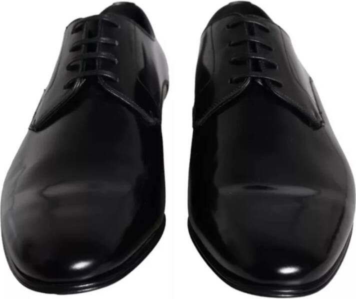 Dolce & Gabbana Zwarte Derby Heren Jurkschoenen van Kalfsleer Black Heren